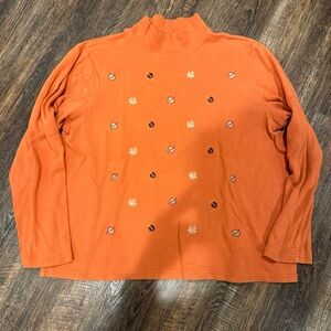 VTG GRANNYCORE Studio Works 100% Cotton Embroidery Autumn Long Sleeve Shirt XL